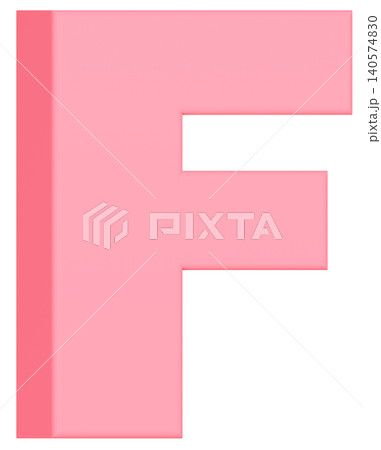 3D素材_アルファベット_F_ピンク 3D素材_アルファベット_F_ピンク 140574830