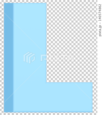 3D Material_Alphabet_L_Light Blue 3D Material_Alphabet_L_Light Blue 140574862