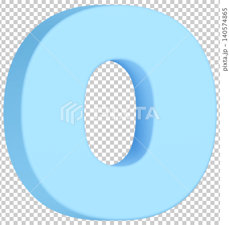 3D Material_Alphabet_O_Light Blue 3D Material_Alphabet_O_Light Blue 140574865