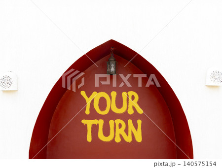 Your turn words symbol. Concept words Your turn on beautiful red wall. Beautiful white wall background. Business your turn motivational support concept. Copy space. Your turn words symbol. Concept words Your turn on beautiful red wall. Beautiful white wall background. Business your turn motivational support concept. Copy space. 140575154