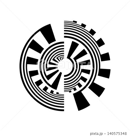 Abstract Round Rotation Design Element. Abstract Round Rotation Design Element. 140575348