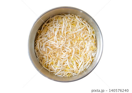 Raw White Bean Sprouts in a Bowl on background. Raw White Bean Sprouts in a Bowl on background. 140576240