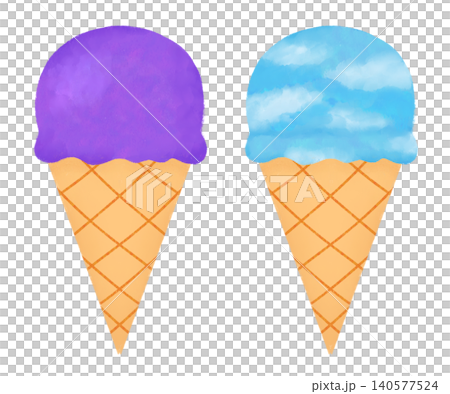 Ice cream cone sweets illustration, cute summer pop advertising material Ice cream cone sweets illustration, cute summer pop advertising material 140577524