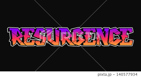 Resurgence colorful graffiti word typography 140577934
