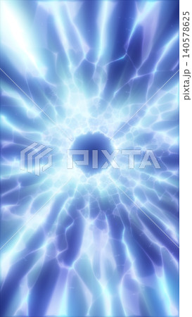 Abstract blue electric vortex with luminous crystalline rays converging around a dark center, evoking plasma, power, and a futuristic portal. Abstract blue electric vortex with luminous crystalline rays converging around a dark center, evoking plasma, power, and a futuristic portal. 140578625