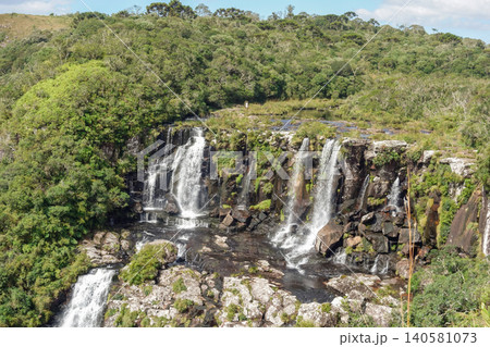 amazing Tigre Preto waterfall in Serra Geral park, Cambara do Sul, RS, Brazil 140581073