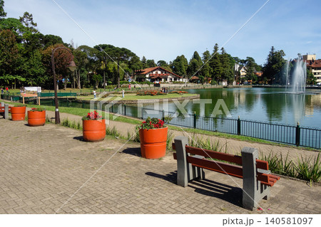 lake Joaquina in center of Gramado city, Rio Grande do Sul, Brazil lake Joaquina in center of Gramado city, Rio Grande do Sul, Brazil 140581097