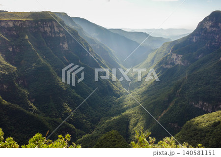 magnificent Fortaleza canyon illuminated by morning sun. Cambara do Sul, RS, Brazil. 140581151