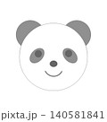 シンプルなパンダの顔のイラスト素材 140581841