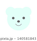 シンプルなシロクマの顔のイラスト素材 140581843