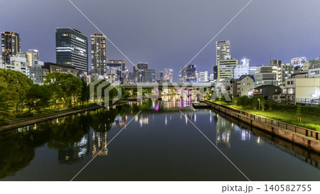 大阪夜景 天神橋 天神浜 大阪府大阪市 大阪夜景 天神橋 天神浜 大阪府大阪市 140582755
