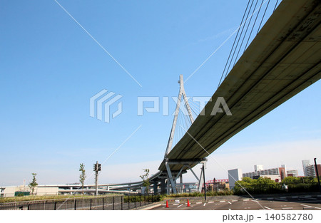 北港の街並みと天保山大橋 北港の街並みと天保山大橋 140582780