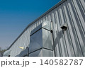 Industrial Ventilation Ducts On Metal Building 140582787