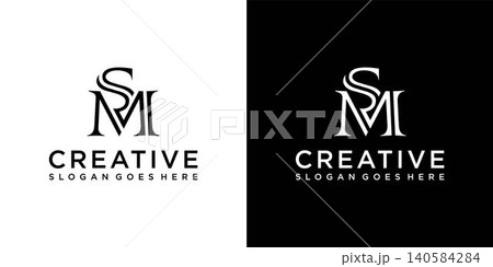 SM or MS initial letter logo design vector SM or MS initial letter logo design vector 140584284