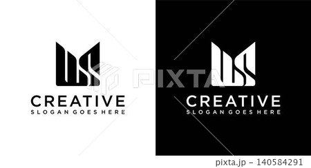 WS or SW initial letter logo design vector WS or SW initial letter logo design vector 140584291