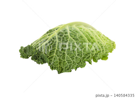 Cabbage with large green leaves sitting on a surface, isolated, PNG Cabbage with large green leaves sitting on a surface, isolated, PNG 140584335
