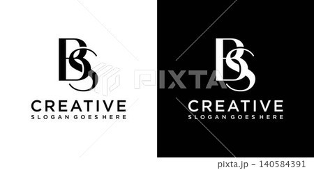BS or SB initial letter logo design vector BS or SB initial letter logo design vector 140584391