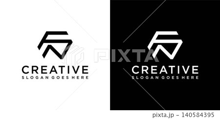 FN or NF initial letter logo design vector FN or NF initial letter logo design vector 140584395