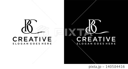 BC or CB initial letter logo design vector template 140584416