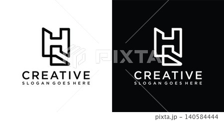 HL or LH initial letter logo design vector HL or LH initial letter logo design vector 140584444
