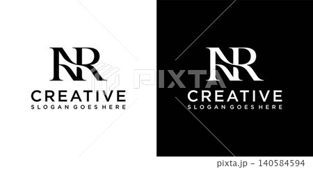 NR or RN initial letter logo design vector NR or RN initial letter logo design vector 140584594