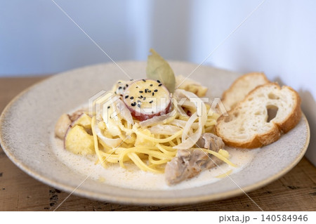 秋のスープパスタ 140584946