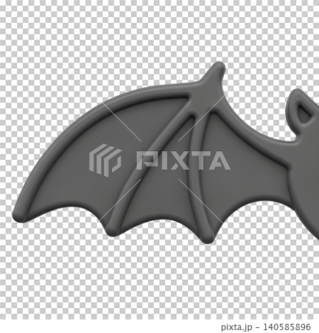 Monochromatic bat wing icon for Halloween on black background Monochromatic bat wing icon for Halloween on black background 140585896