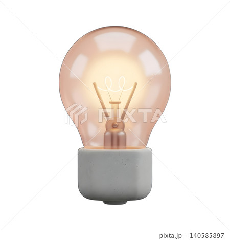 Glowing vintage light bulb on black background, ideas and concepts Glowing vintage light bulb on black background, ideas and concepts 140585897