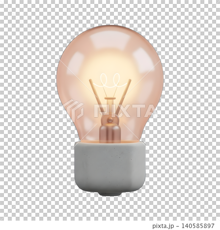 Glowing vintage light bulb on black background, ideas and concepts Glowing vintage light bulb on black background, ideas and concepts 140585897