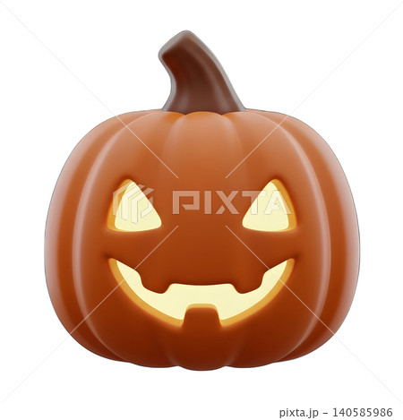 3D Render of Halloween Pumpkin Jack O Lantern on Black 3D Render of Halloween Pumpkin Jack O Lantern on Black 140585986