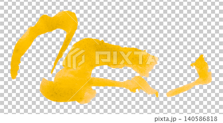 yellow brush isolated on transparent background yellow watercolor yellow brush isolated on transparent background yellow watercolor 140586818