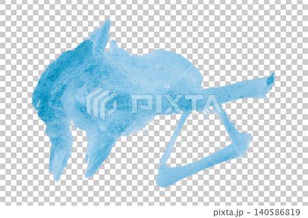 Light blue brush isolated on transparent background Light blue watercolor Light blue brush isolated on transparent background Light blue watercolor 140586819