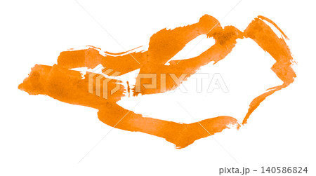 orange brush isolated on transparent background orange watercolor orange brush isolated on transparent background orange watercolor 140586824