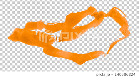 orange brush isolated on transparent background orange watercolor orange brush isolated on transparent background orange watercolor 140586824