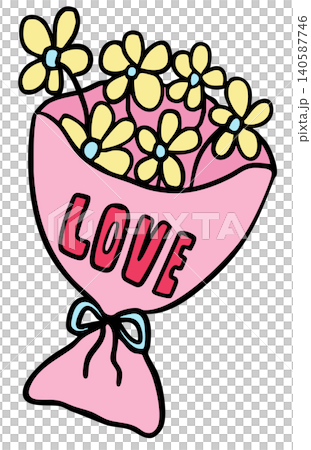 Hand drawn pastel yellow flower bouquet for Valentine's Day, happy anniversary, florist, floral shop, sticker, spring, summer, plants, tree, blossom, blooming, couple, relationship, congratulations Hand drawn pastel yellow flower bouquet for Valentine's Day, happy anniversary, florist, floral shop, sticker, spring, summer, plants, tree, blossom, blooming, couple, relationship, congratulations 140587746