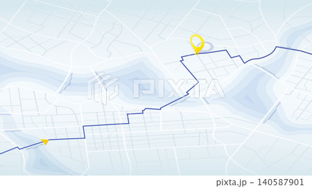 Isometric GPS navigation map with location pin for tracking. Abstract map visualization street navigation, pin pointing positions with accuracy. Concept of route tracking, vector illustration Isometric GPS navigation map with location pin for tracking. Abstract map visualization street navigation, pin pointing positions with accuracy. Concept of route tracking, vector illustration 140587901
