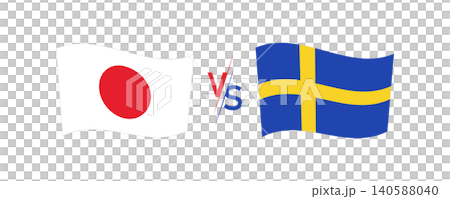 Japan Versus Sweden Flags Illustration National Flags Comparison, Competition and International Match Concept Japan Versus Sweden Flags Illustration National Flags Comparison, Competition and International Match Concept 140588040