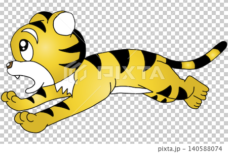 手繪動物插畫☆小老虎 手繪動物插畫☆小老虎 140588074
