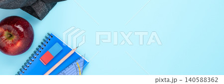 school supplies banner backpack apple notebook school supplies banner backpack apple notebook 140588362