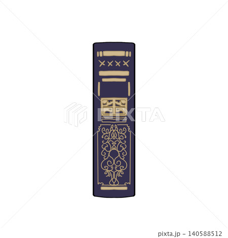 ファンタジー書籍の太めの背表紙(紫) ファンタジー書籍の太めの背表紙(紫) 140588512