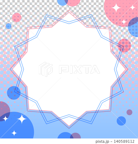 Pop design frame, dot halftone, square size Pop design frame, dot halftone, square size 140589112