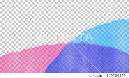 白背景に青・緑・黄の水彩カラーブロックが重なるシンプルな手描き風背景素材 140589575
