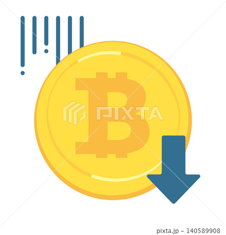 暗号資産　ビットコイン　下落 140589908