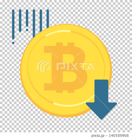 暗号資産　ビットコイン　下落 140589908
