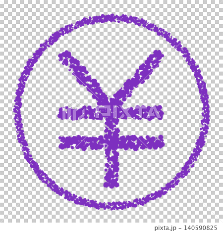 Crayon-style hand-drawn stamp-style icon: Money 140590825
