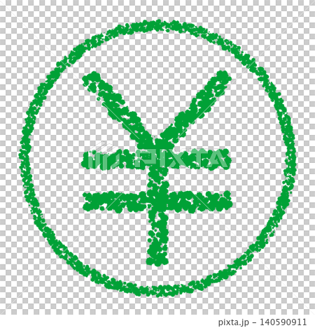クレヨン素材 手描きスタンプ風アイコン お金 クレヨン素材 手描きスタンプ風アイコン お金 140590911