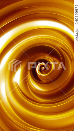 Glossy golden spiral swirl with smooth reflective curves, creating a luxurious abstract vortex and rich flowing motion Glossy golden spiral swirl with smooth reflective curves, creating a luxurious abstract vortex and rich flowing motion 140590973