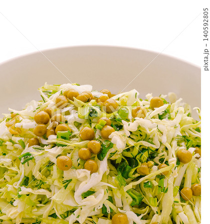 Cabbage salad with green peas and fresh herbs Cabbage salad with green peas and fresh herbs 140592805