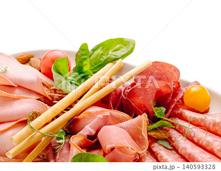 Italian Meat Platter with Antipasti and Grissini Italian Meat Platter with Antipasti and Grissini 140593328