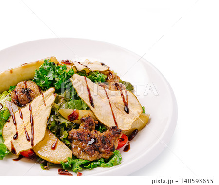 Gourmet Warm Chicken Liver And Pear Salad Gourmet Warm Chicken Liver And Pear Salad 140593655